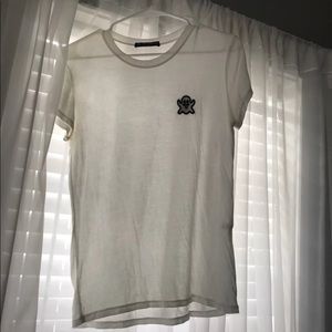 brandy melville white ghost t shirt
